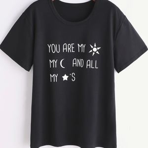 NEW! Black T Shirt Round Neck Cotton Blend